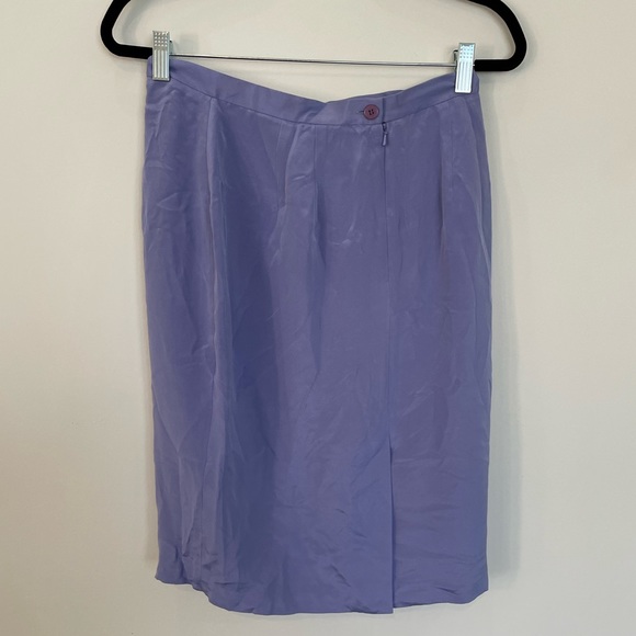 JOSEPHINE CHAUS 100% Silk Pencil Skirt Lavender Women’s Size 10 NWT - Picture 3 of 6